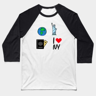 NYC Sticker Pack Baseball T-Shirt